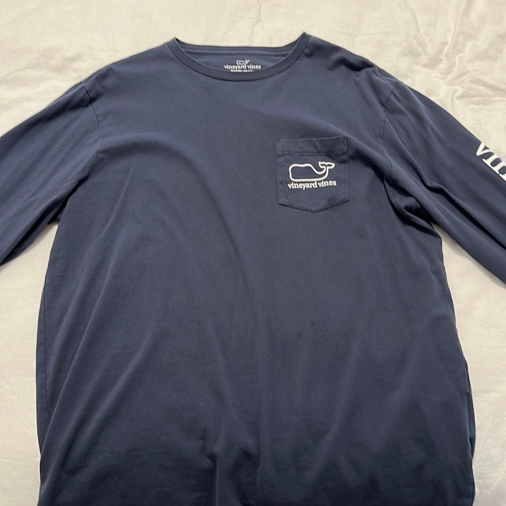 Vineyard Vines Mens Navy Long Sleeve - Large